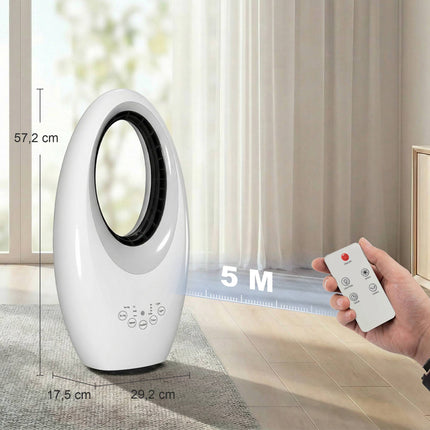 Bladeless Tower Fan, Quiet 36dB, 60 Oscillation, Remote Control