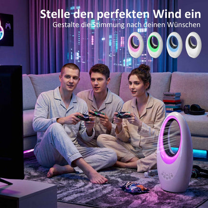 Bladeless Tower Fan, Quiet 36dB, 60 Oscillation, Remote Control
