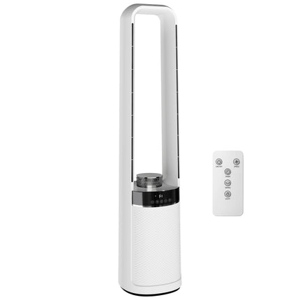 Bladeless Tower Fan with Remote, 45 Oscillation, Timer