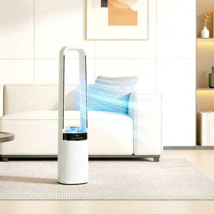 Bladeless Tower Fan with Remote, 45 Oscillation, Timer