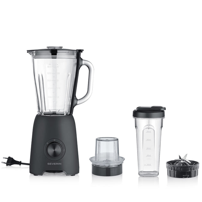 Blender With 1.5L Glass Jug, 600W, Smoothie Cup, Chopper
