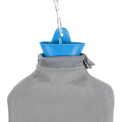 Blue 2L Hot Water Bottle with Cover for Adults & Kids