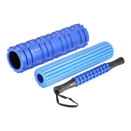 Blue 3-in-1 Foam Roller Set