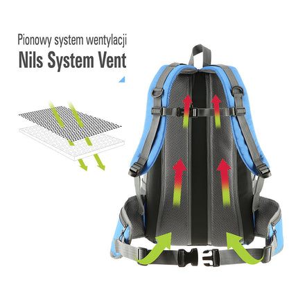 Blue Backpack, 30L, Lightweight, Water-Resistant