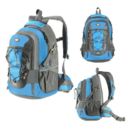 Blue Backpack, Large Capacity, Durable Fabric