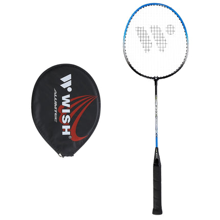 Blue Badminton Racket – Steel Frame, Lightweight