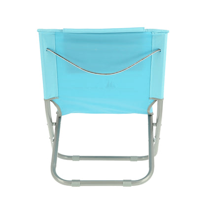Blue Beach Chair with Pillow, Foldable, Lightweight