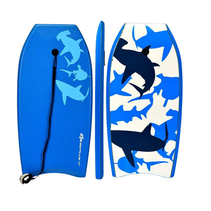 Blue Bodyboard 83x47x5.5 cm with Safety Leash