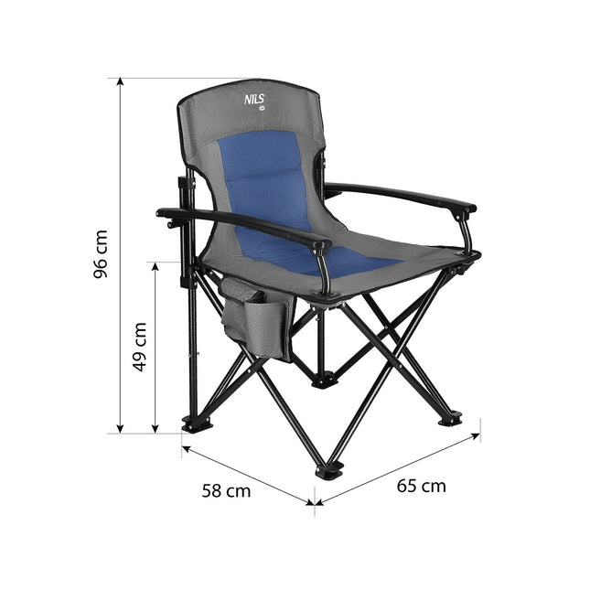 Blue Folding Camping Chair, Lightweight, Portable
