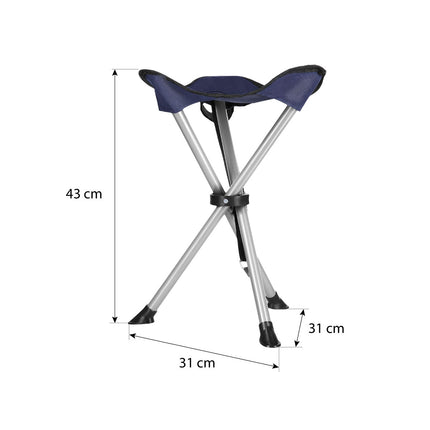 Blue Folding Camping Stool, Lightweight Portable Design