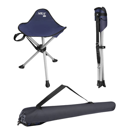 Blue Folding Camping Stool, Lightweight Portable Design