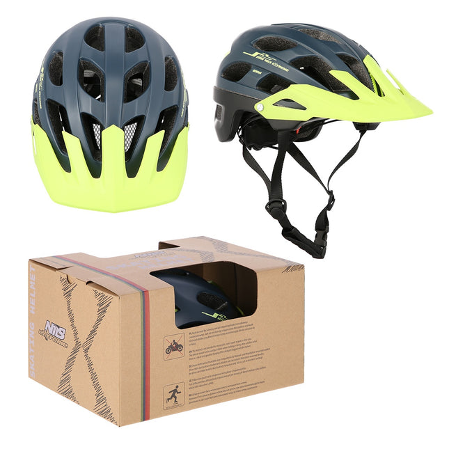 Blue-Green Bike Helmet, Size L (55-61cm)