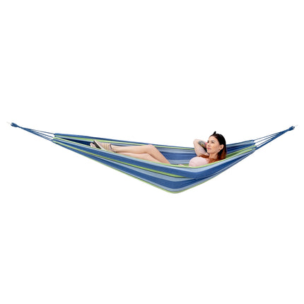 Blue-Green Hammock, 120cm Wide, Cotton-Poly Blend