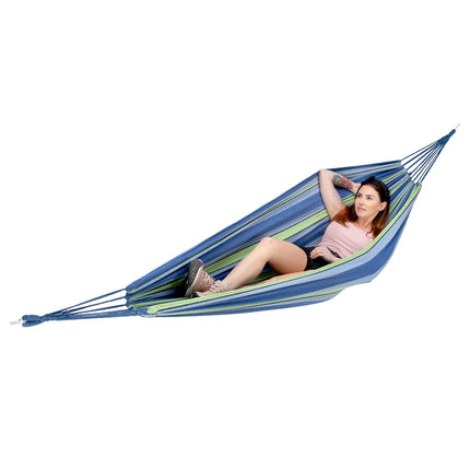 Blue-Green Hammock, 120cm Wide, Cotton-Poly Blend