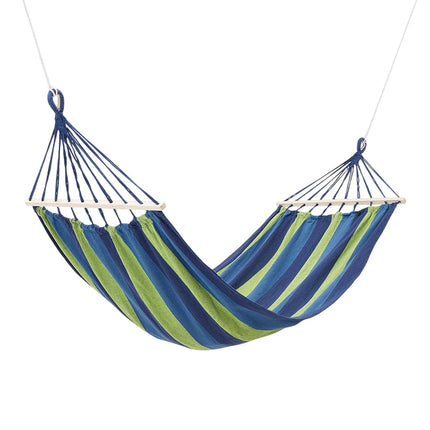 Blue Hammock with 70cm Wooden Beam & Metal Holder