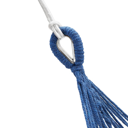 Blue Hammock with 70cm Wooden Beam & Metal Holder