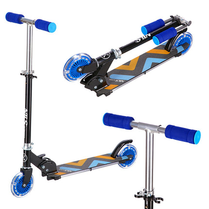 Blue Kick Scooter, Foldable, Lightweight Design