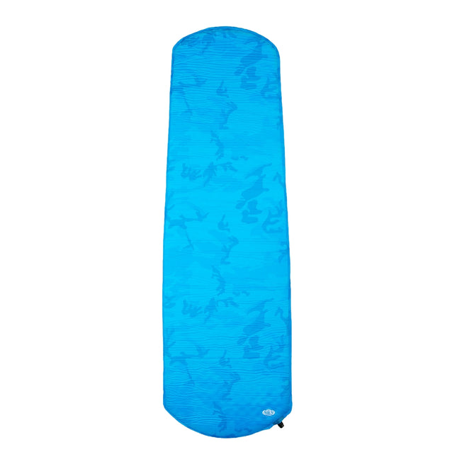 Blue Self-Inflating Camping Mat, Compact & Portable