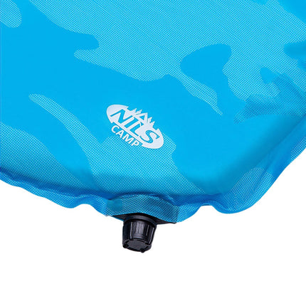 Blue Self-Inflating Camping Mat, Compact & Portable