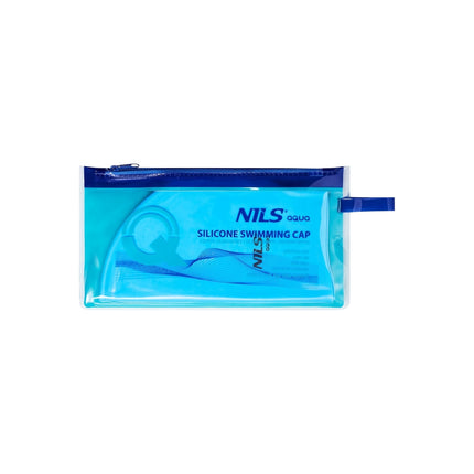 Blue Silicone Swimming Cap, Solid Color