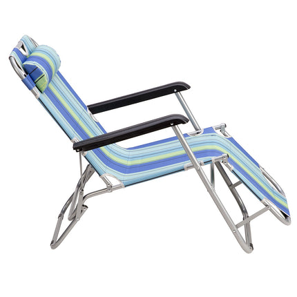 Blue Sun Lounger, Adjustable Reclining Chair