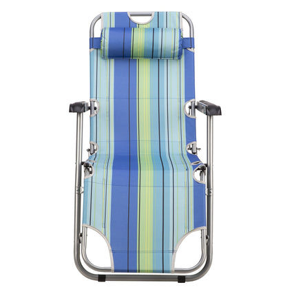 Blue Sun Lounger, Adjustable Reclining Chair