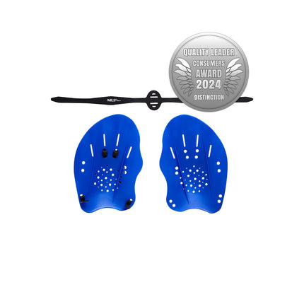 Blue Swimming Hand Paddles, Adjustable, Ergonomic Design