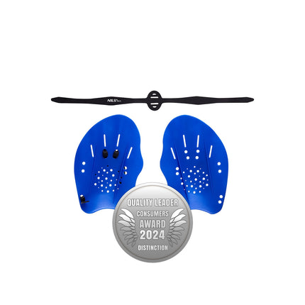 Blue Swimming Hand Paddles, Adjustable, Ergonomic Design