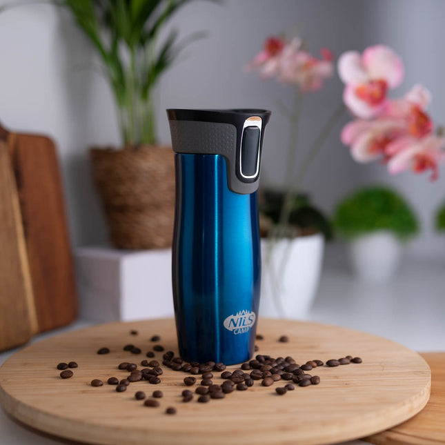 Blue Thermal Cup, 300ml, Insulated Stainless Steel