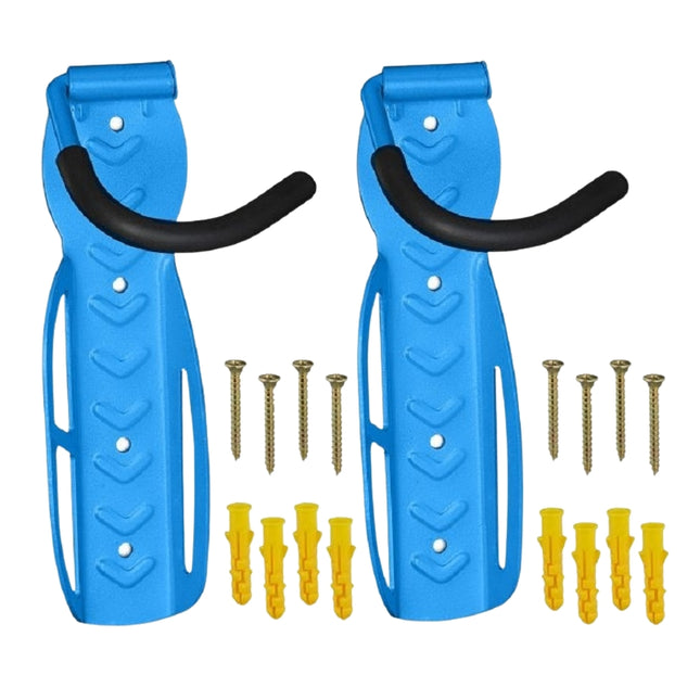 Blue bicycle wall bracket set of 2