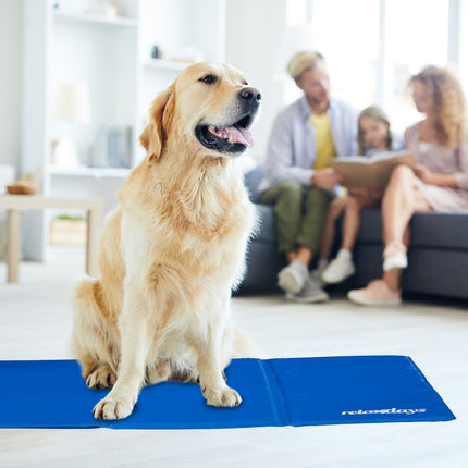 Blue cooling mat for dogs