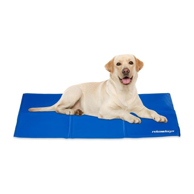 Blue cooling mat for dogs