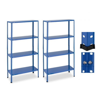 Blue shelves for heavy loads, 2 pcs