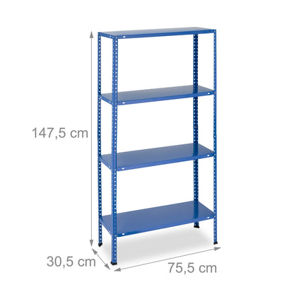 Blue shelves for heavy loads, 2 pcs