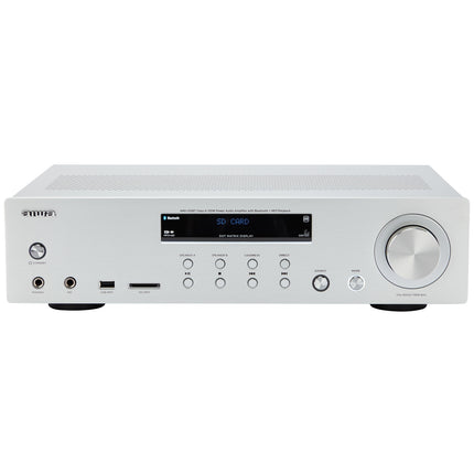 Bluetooth Amplifier, 2x60W RMS, Silver Finish