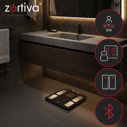 Bluetooth Analytical Bathroom Scale with BMI and Fat Measurement