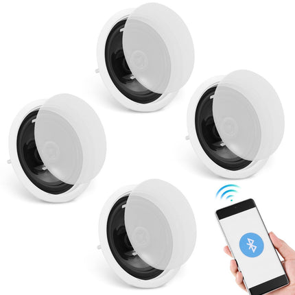 Bluetooth Ceiling Speakers 4-Pack, 6.5-Inch, 150W