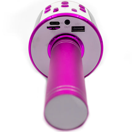 Bluetooth Karaoke Microphone with built-in speaker. Pink
