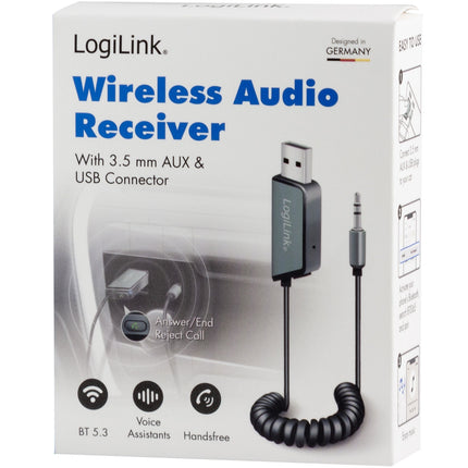 Bluetooth receiver and hands-free AUX 3.5 mm BT5.3
