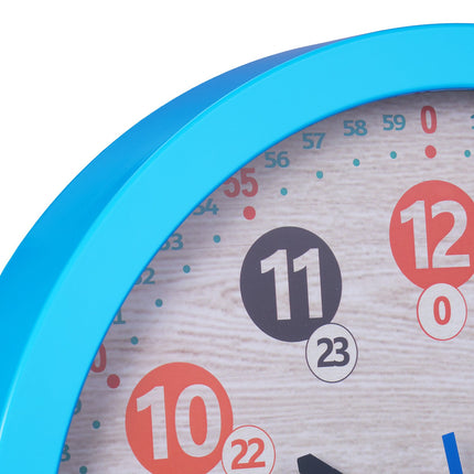 Blue wall clock for children
