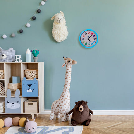 Blue wall clock for children