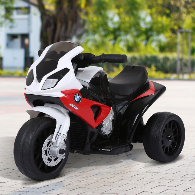 Electric tricycle motorcycle for children - red, steel, 66x37x44 cm
