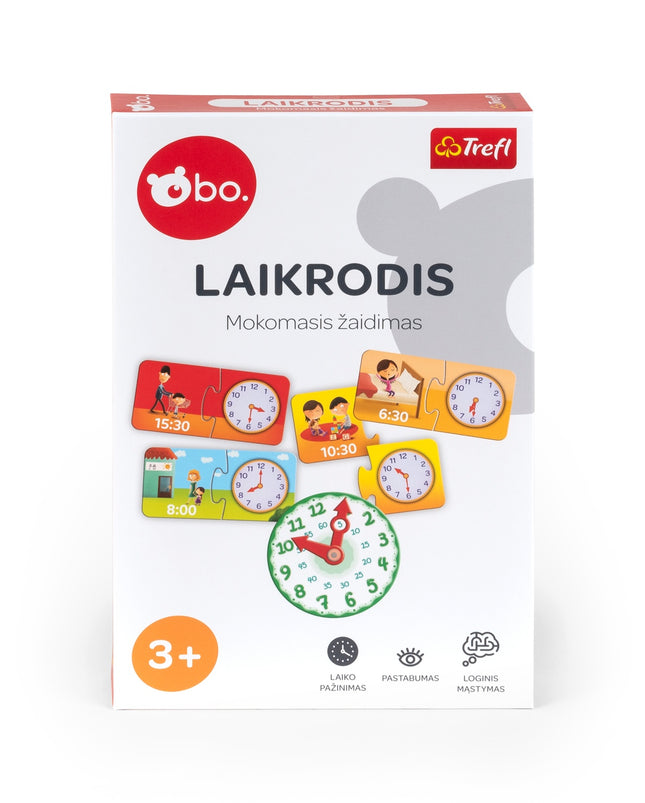 Bo. Educational Board Game "Clock" (In Lithuanian Lang.)