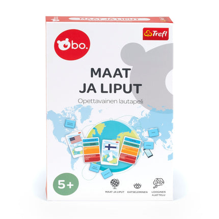 Bo. Educational Board Game "Countries And Flags" (In Finnish Lang.)