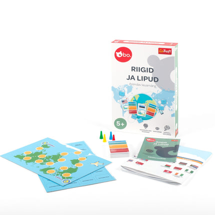 Bo. Educational Board Game "Countries And Flags" (In Finnish Lang.)