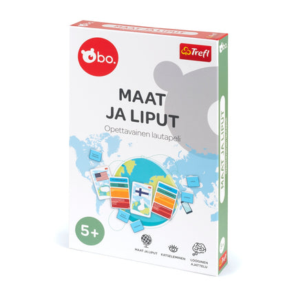 Bo. Educational Board Game "Countries And Flags" (In Finnish Lang.)