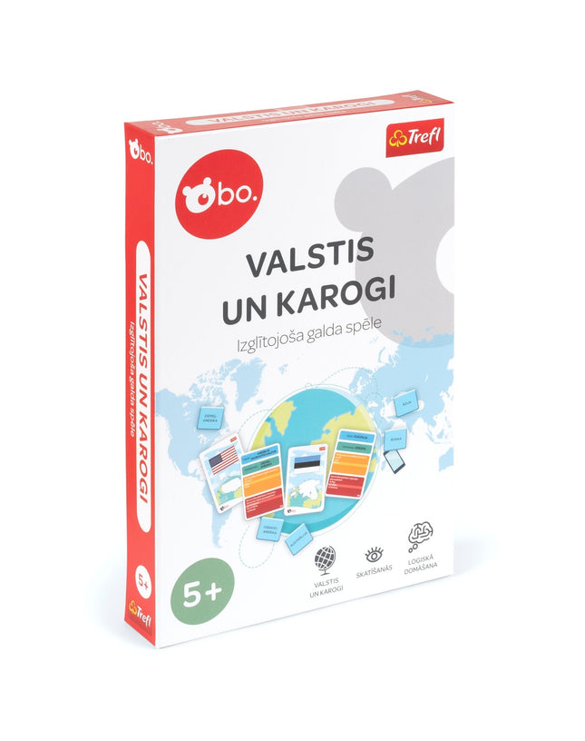Bo. Educational Board Game "Countries And Flags" (In Latvian Lang.)