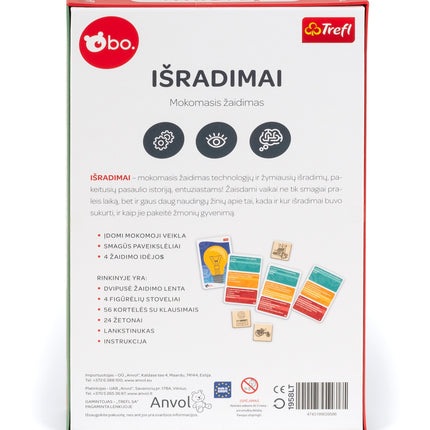 Bo. Educational Board Game "Inventions" (In Lithuanian Lang.)