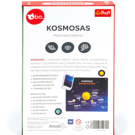 Bo. Educational Board Game "Space" (In Lithuanian Lang.)