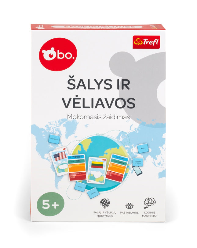 Bo. Educational Boardgame Countries and Flags (In Lithuanian Lang.)